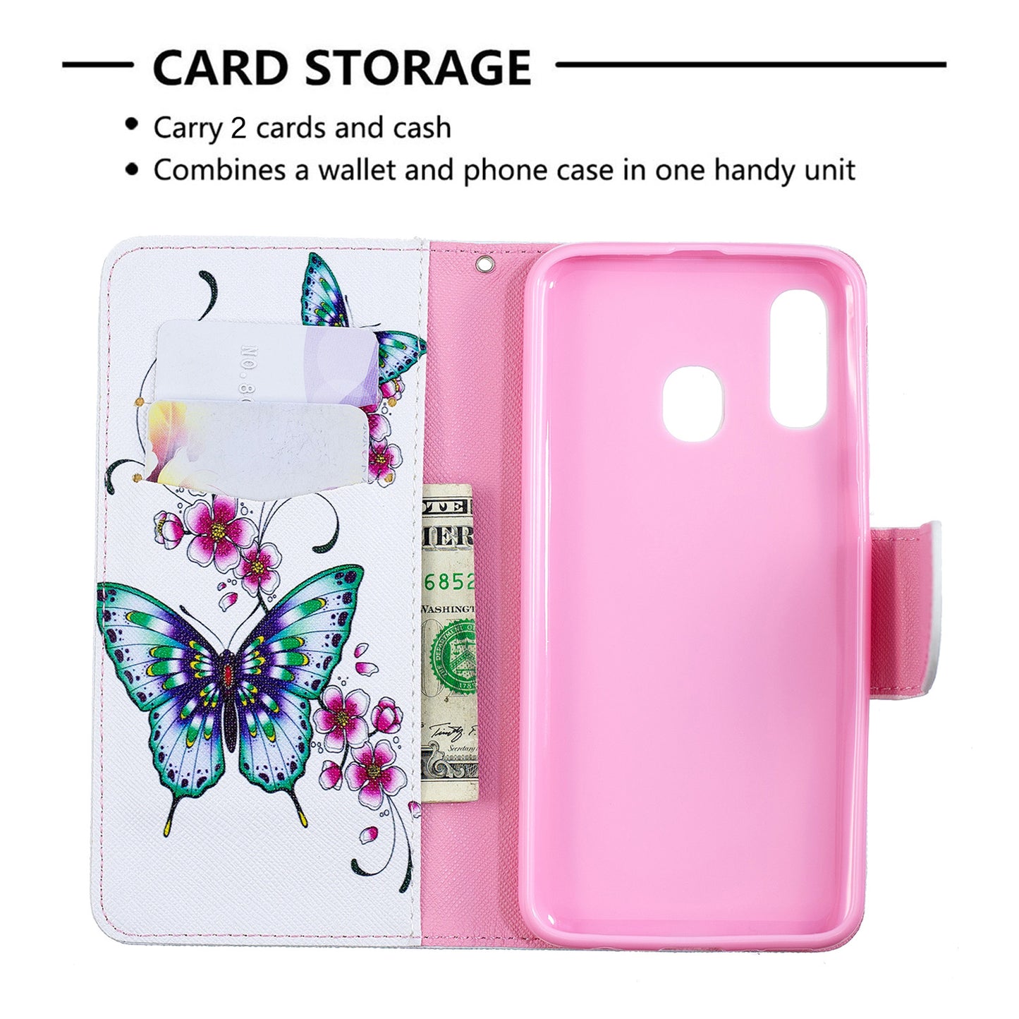 Pattern Printing PU Leather Flip Cell Phone Case for Samsung Galaxy A40