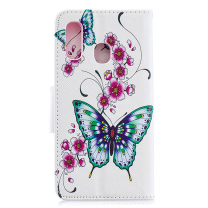 Pattern Printing PU Leather Flip Cell Phone Case for Samsung Galaxy A40