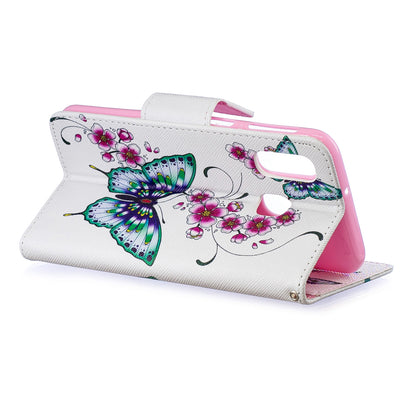 Pattern Printing PU Leather Flip Cell Phone Case for Samsung Galaxy A40