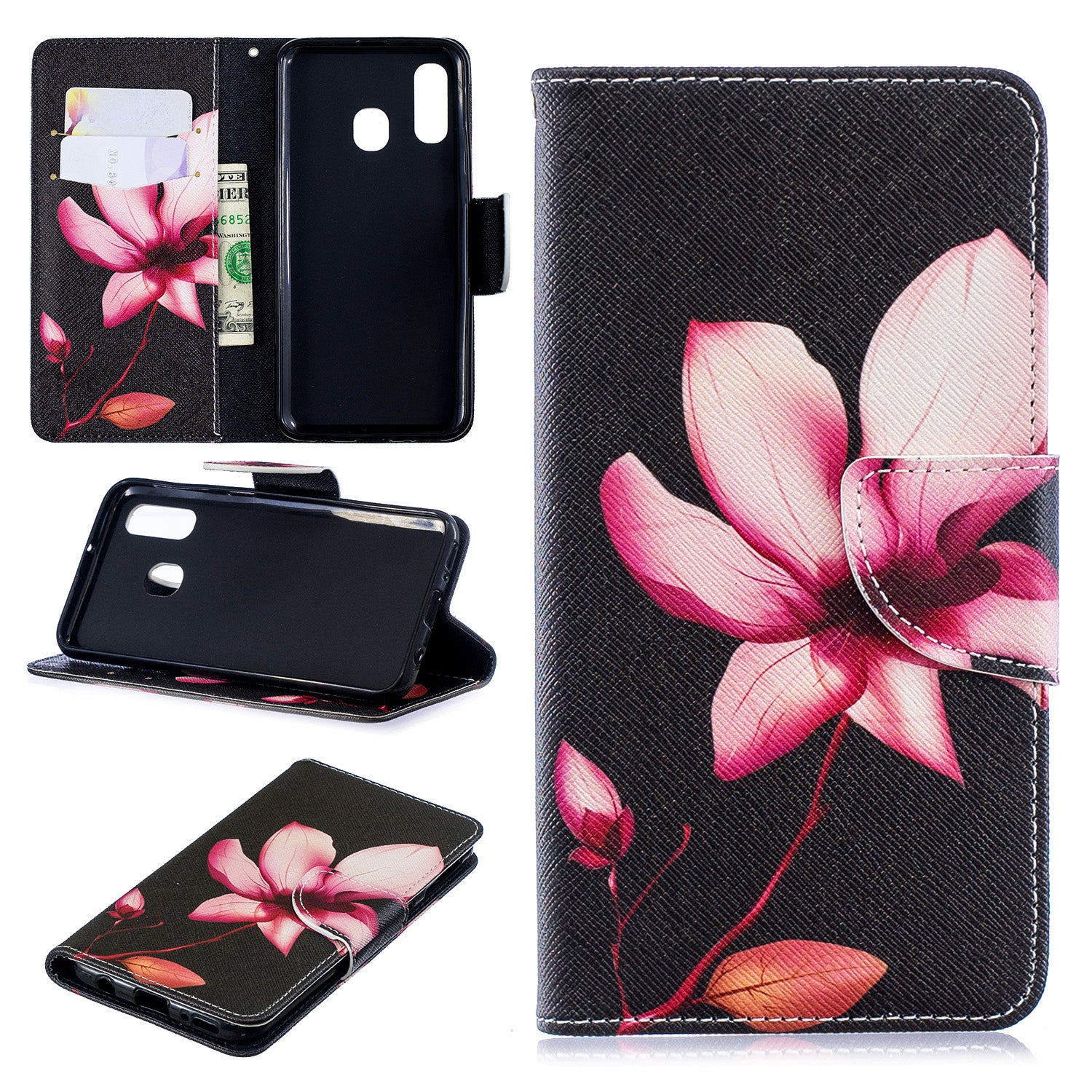 Pattern Printing PU Leather Flip Cell Phone Case for Samsung Galaxy A40
