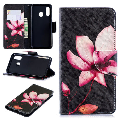 Pattern Printing PU Leather Flip Cell Phone Case for Samsung Galaxy A40