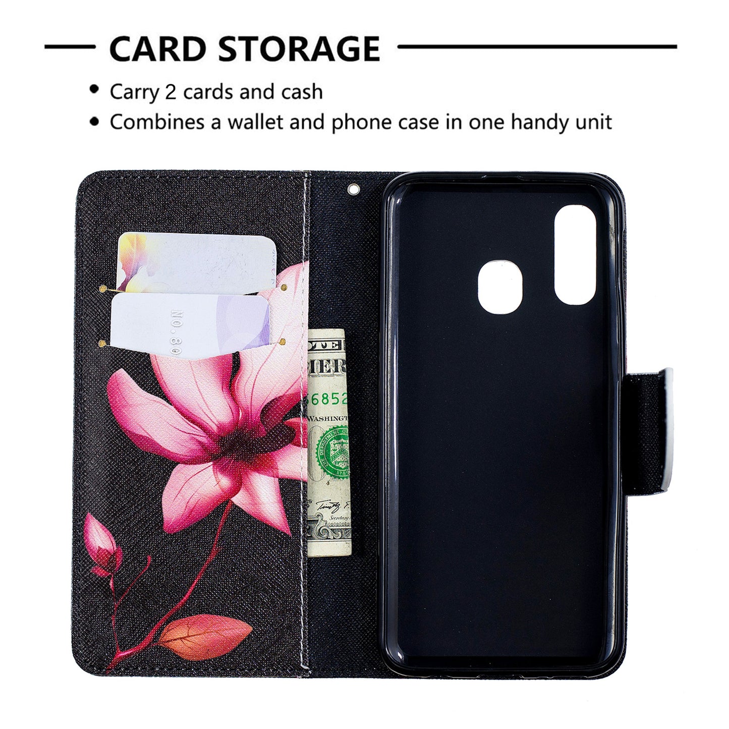 Pattern Printing PU Leather Flip Cell Phone Case for Samsung Galaxy A40