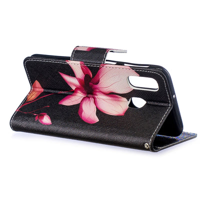 Pattern Printing PU Leather Flip Cell Phone Case for Samsung Galaxy A40