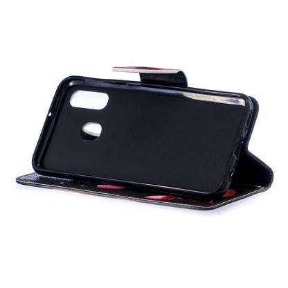 Pattern Printing PU Leather Flip Cell Phone Case for Samsung Galaxy A40