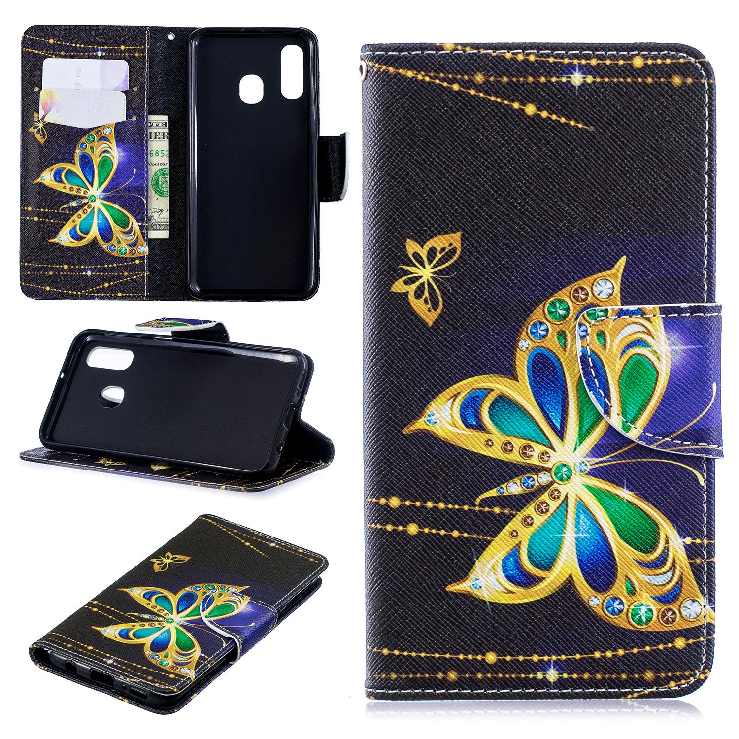 Pattern Printing PU Leather Flip Cell Phone Case for Samsung Galaxy A40