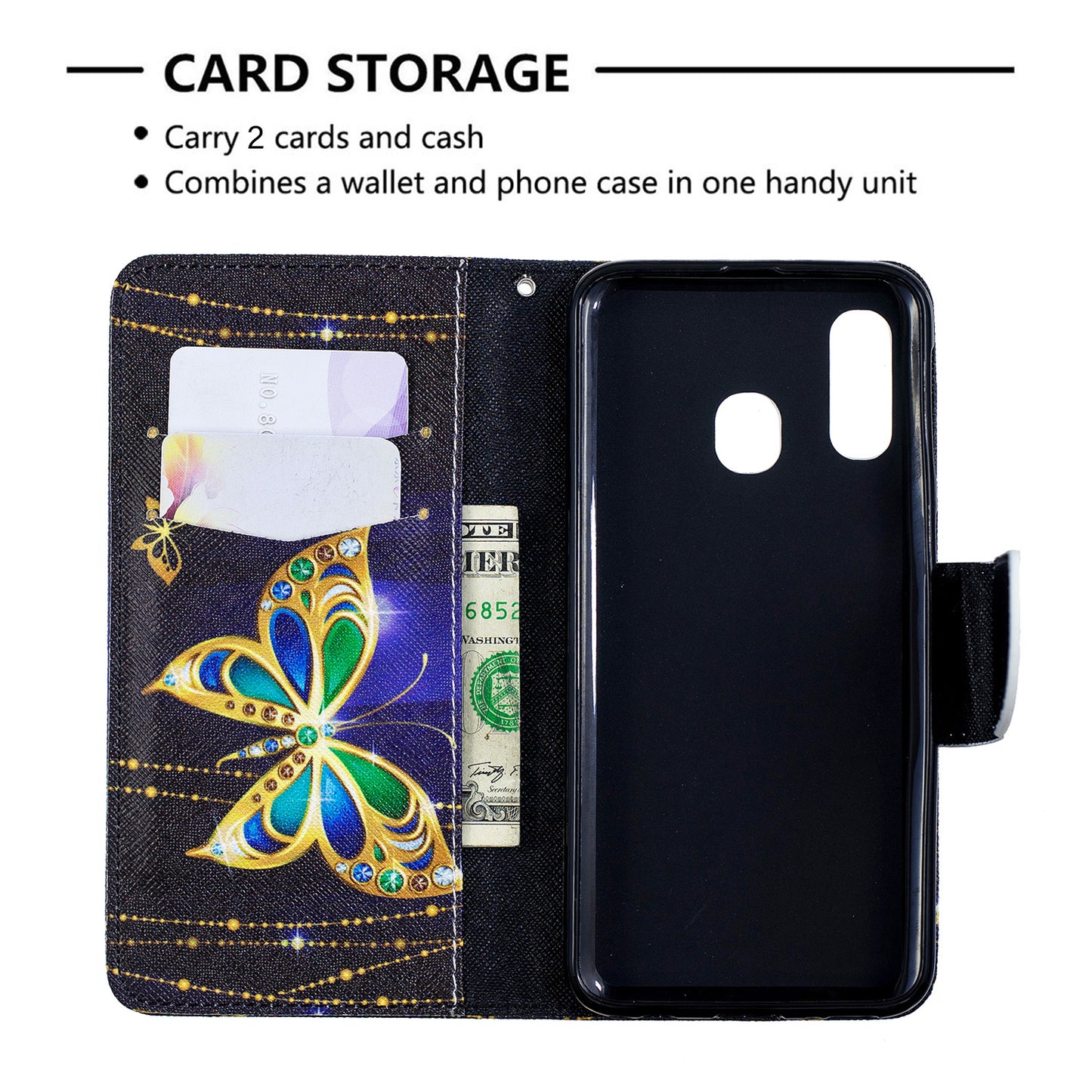 Pattern Printing PU Leather Flip Cell Phone Case for Samsung Galaxy A40