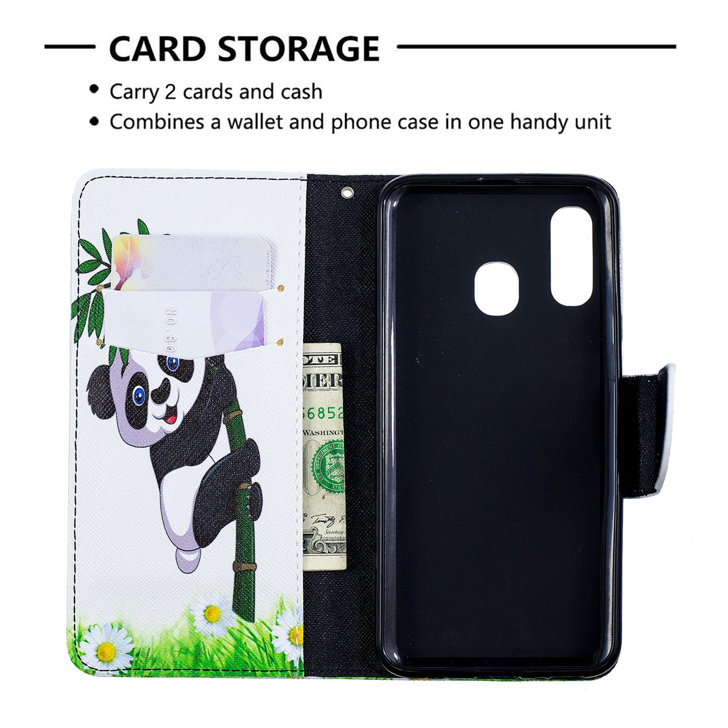 Pattern Printing PU Leather Flip Cell Phone Case for Samsung Galaxy A40