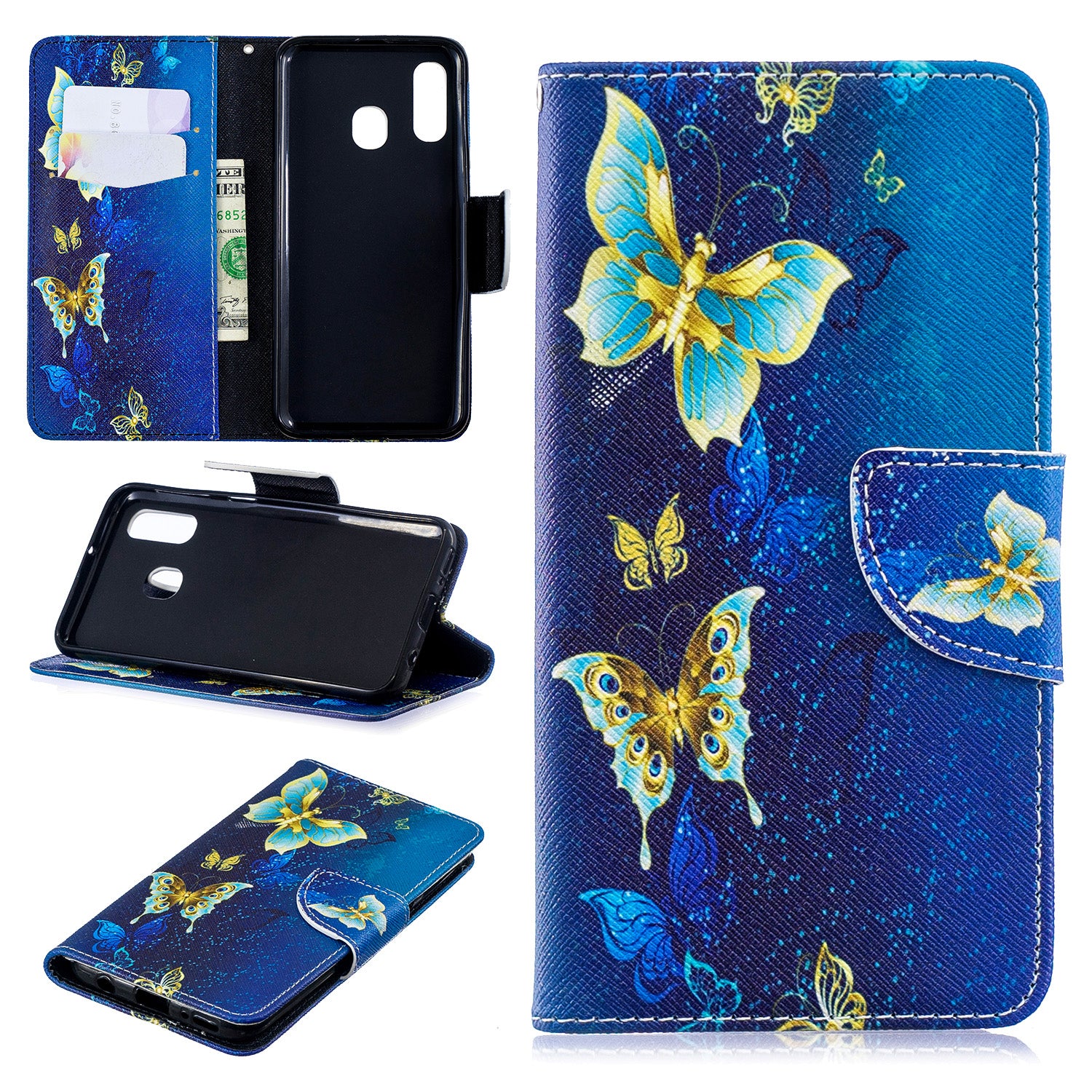 Pattern Printing PU Leather Flip Cell Phone Case for Samsung Galaxy A40