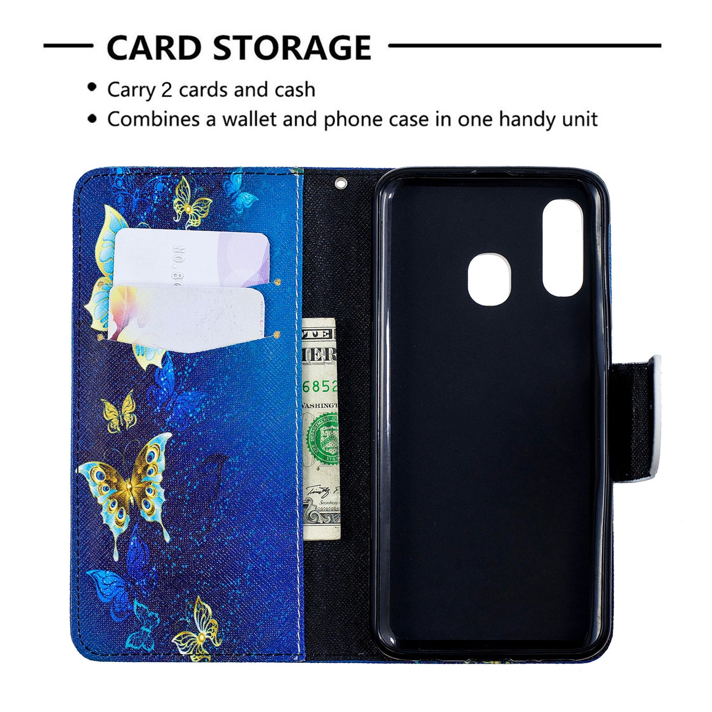 Pattern Printing PU Leather Flip Cell Phone Case for Samsung Galaxy A40
