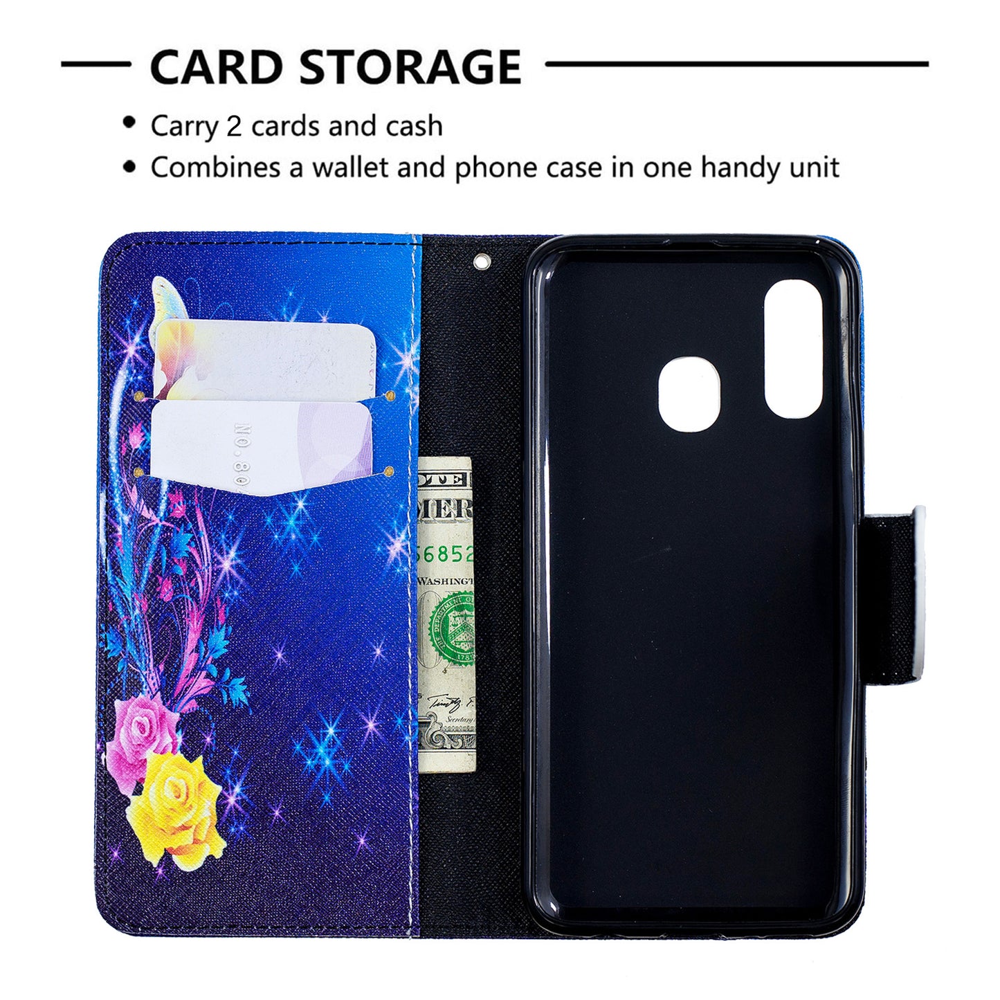 Pattern Printing PU Leather Flip Cell Phone Case for Samsung Galaxy A40