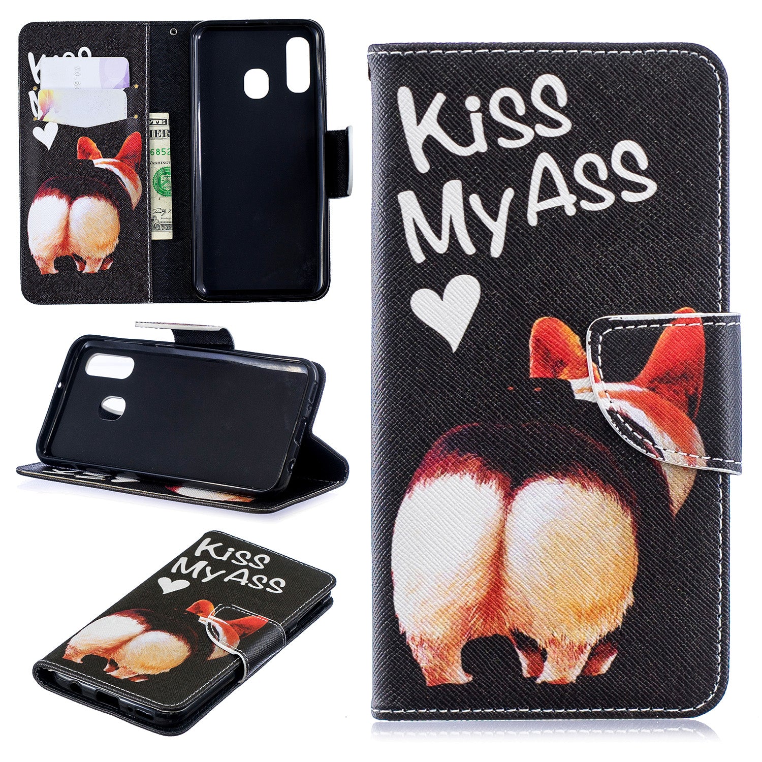 Pattern Printing PU Leather Flip Cell Phone Case for Samsung Galaxy A40