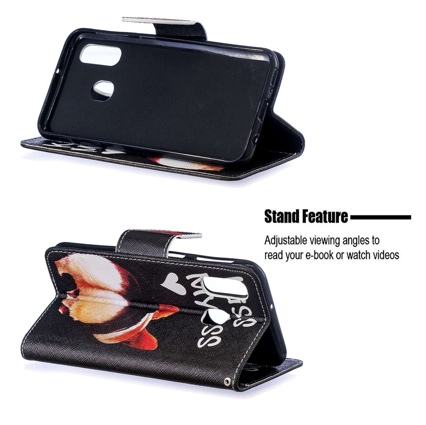 Pattern Printing PU Leather Flip Cell Phone Case for Samsung Galaxy A40