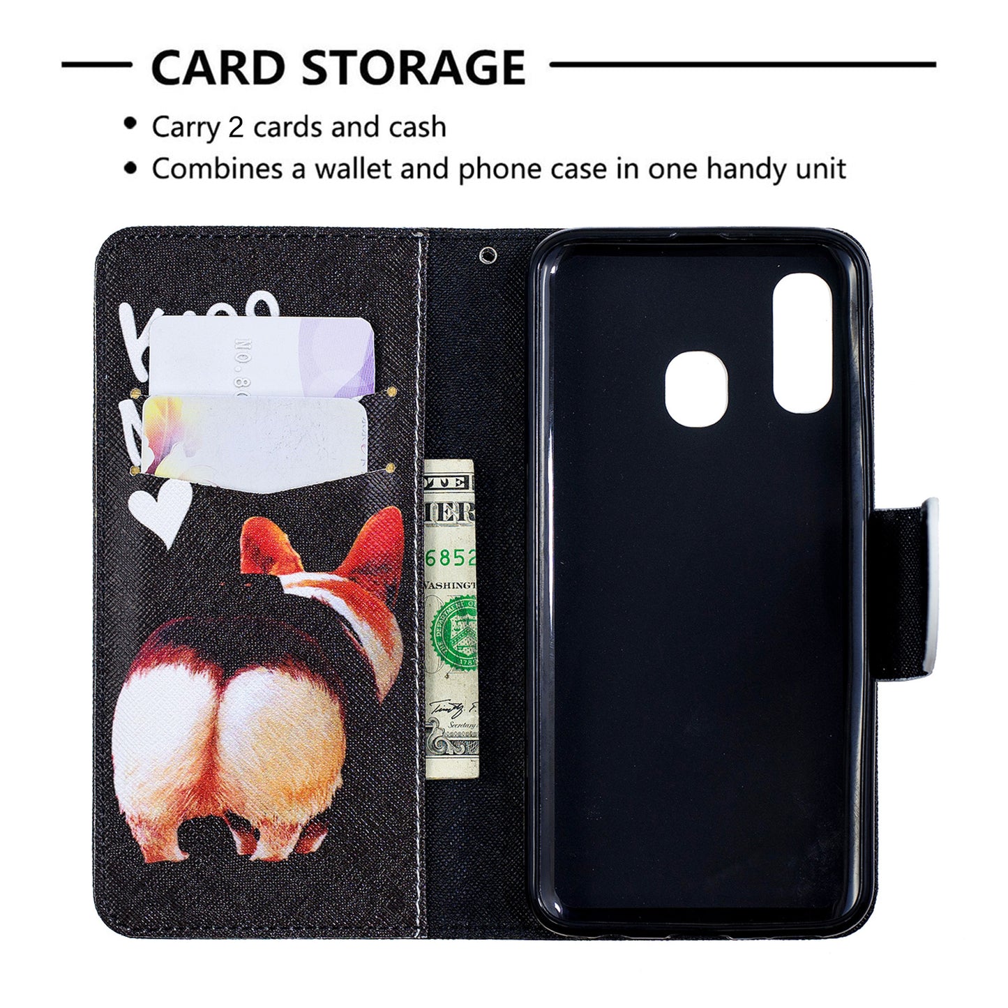 Pattern Printing PU Leather Flip Cell Phone Case for Samsung Galaxy A40