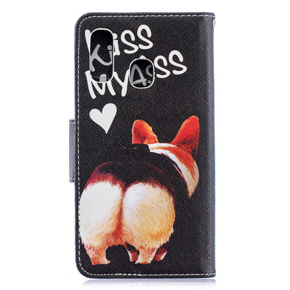 Pattern Printing PU Leather Flip Cell Phone Case for Samsung Galaxy A40