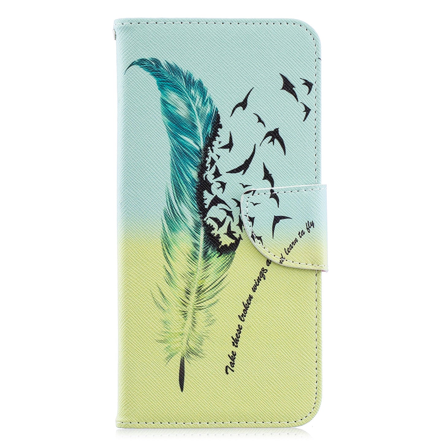 Pattern Printing PU Leather Wallet Stand Flip Cover for Samsung Galaxy A70
