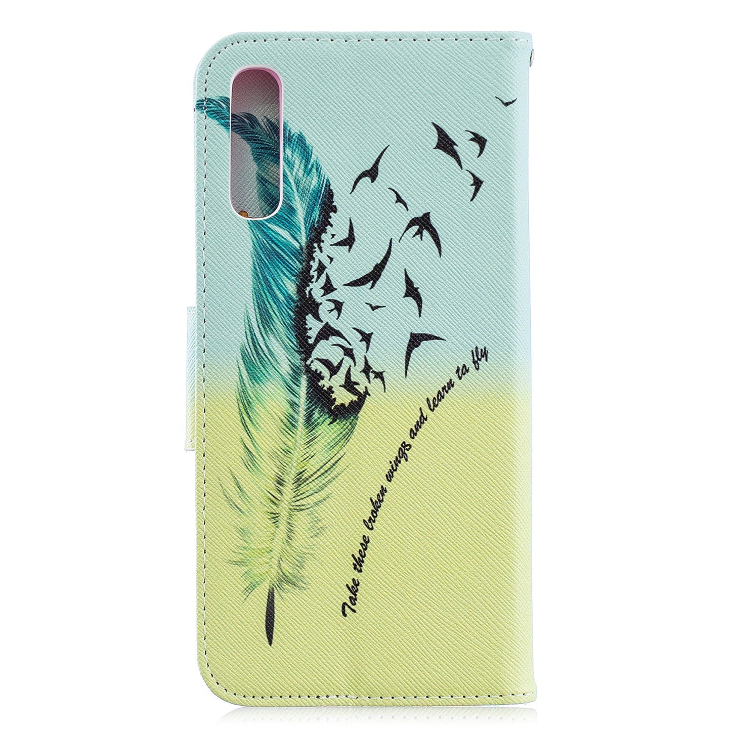 Pattern Printing PU Leather Wallet Stand Flip Cover for Samsung Galaxy A70