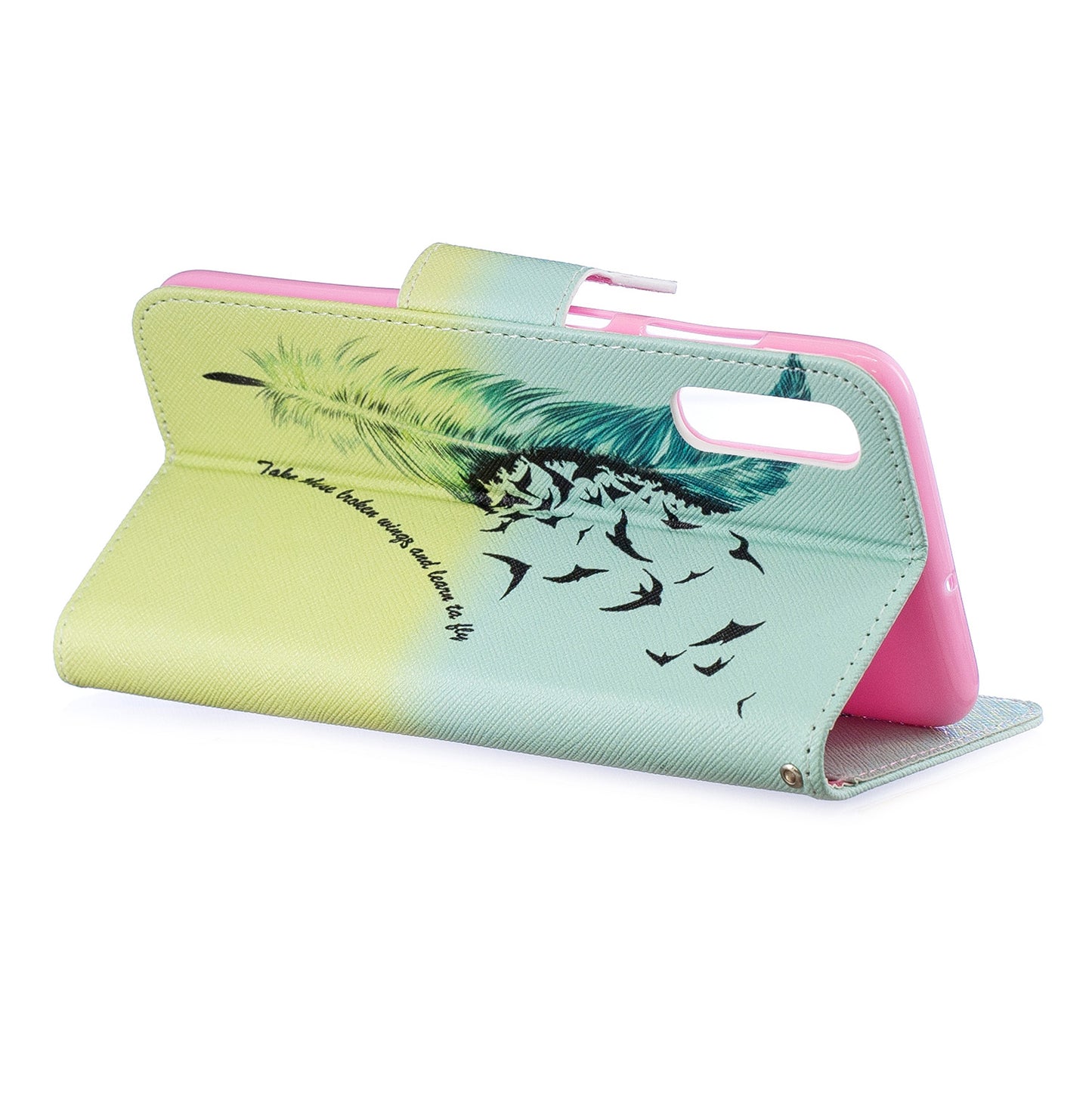 Pattern Printing PU Leather Wallet Stand Flip Cover for Samsung Galaxy A70
