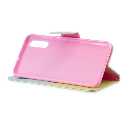 Pattern Printing PU Leather Wallet Stand Flip Cover for Samsung Galaxy A70