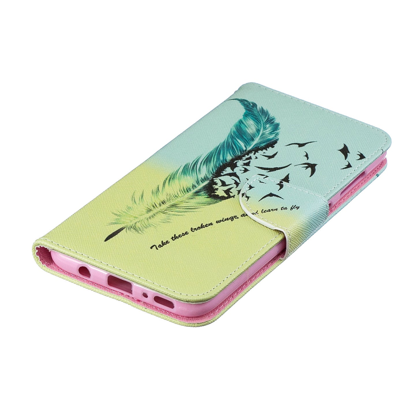 Pattern Printing PU Leather Wallet Stand Flip Cover for Samsung Galaxy A70