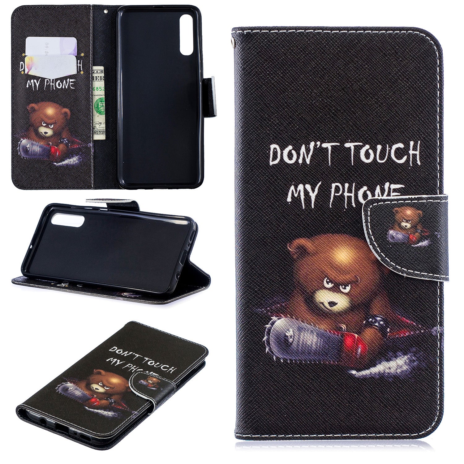 Pattern Printing PU Leather Wallet Stand Flip Cover for Samsung Galaxy A70