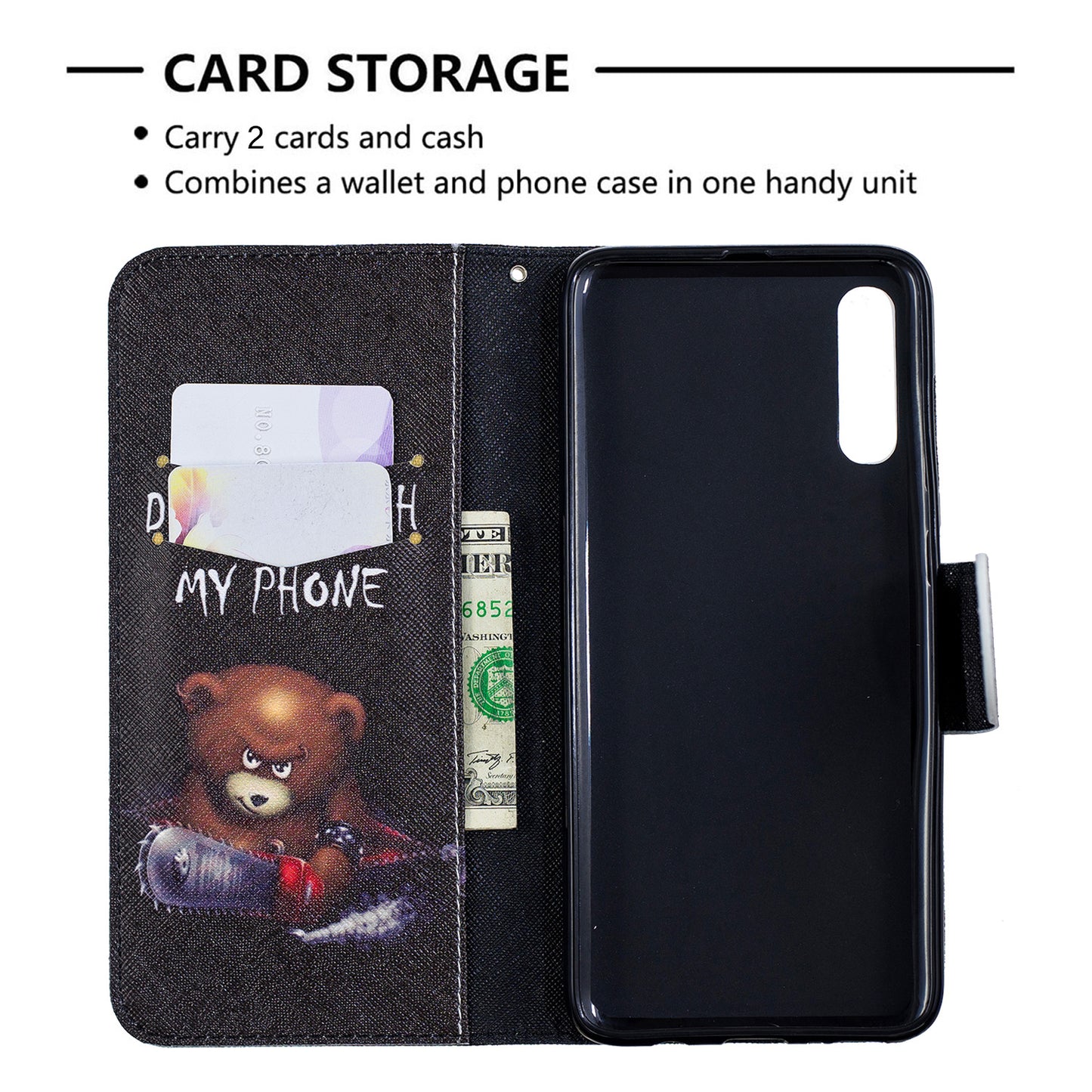Pattern Printing PU Leather Wallet Stand Flip Cover for Samsung Galaxy A70