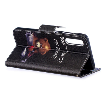 Pattern Printing PU Leather Wallet Stand Flip Cover for Samsung Galaxy A70