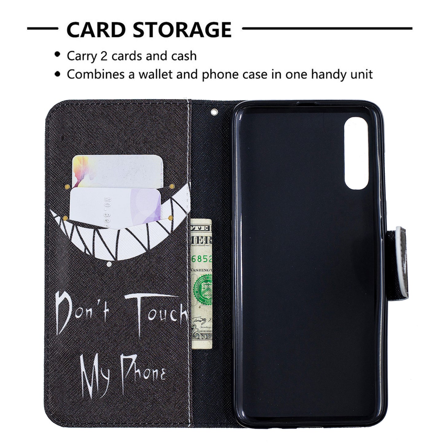 Pattern Printing PU Leather Wallet Stand Flip Cover for Samsung Galaxy A70
