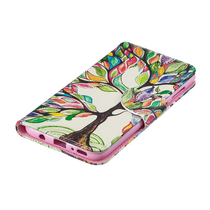 Pattern Printing PU Leather Wallet Stand Flip Cover for Samsung Galaxy A70