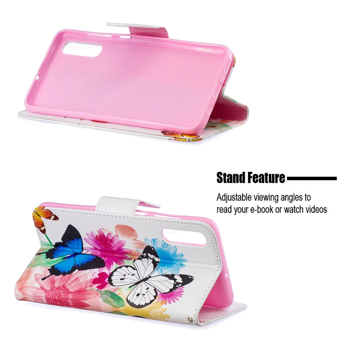 Pattern Printing PU Leather Wallet Stand Flip Cover for Samsung Galaxy A70