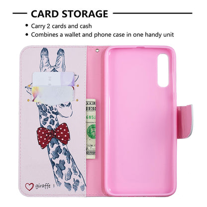 Pattern Printing PU Leather Wallet Stand Flip Cover for Samsung Galaxy A70