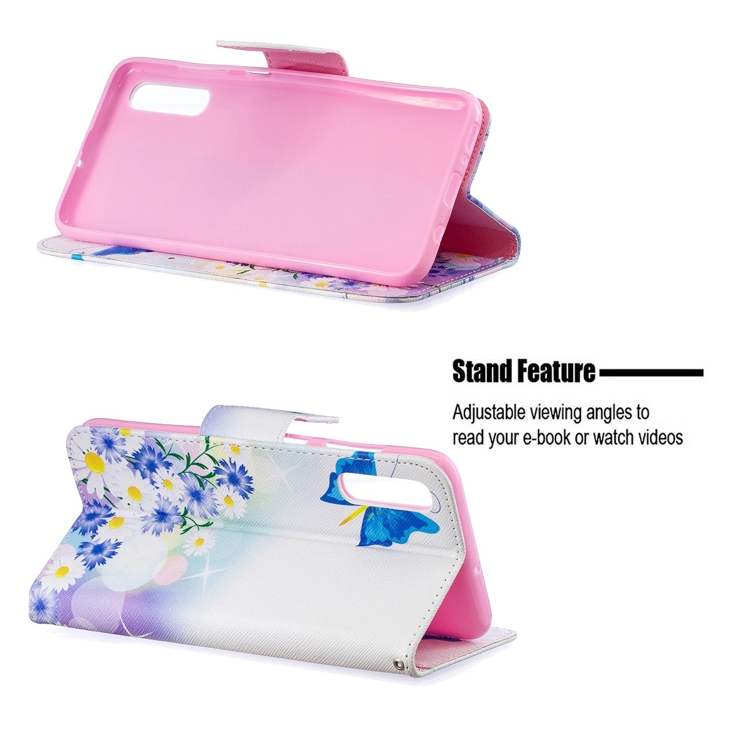 Pattern Printing PU Leather Wallet Stand Flip Cover for Samsung Galaxy A70