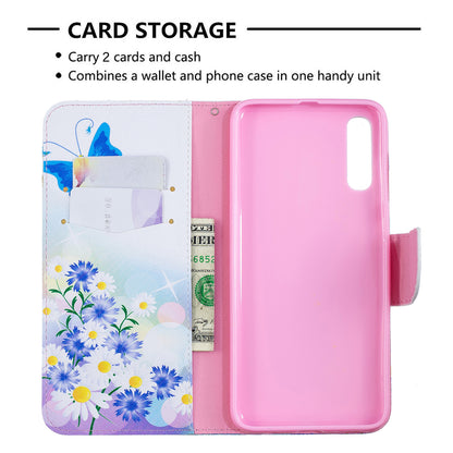 Pattern Printing PU Leather Wallet Stand Flip Cover for Samsung Galaxy A70