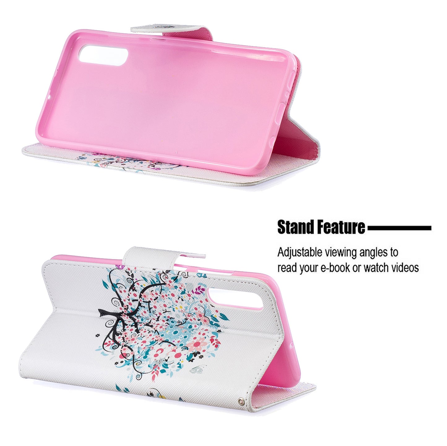 Pattern Printing PU Leather Wallet Stand Flip Cover for Samsung Galaxy A70