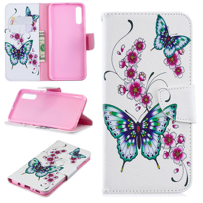 For Samsung Galaxy A70 Pattern Printing Leather Stand Wallet Case