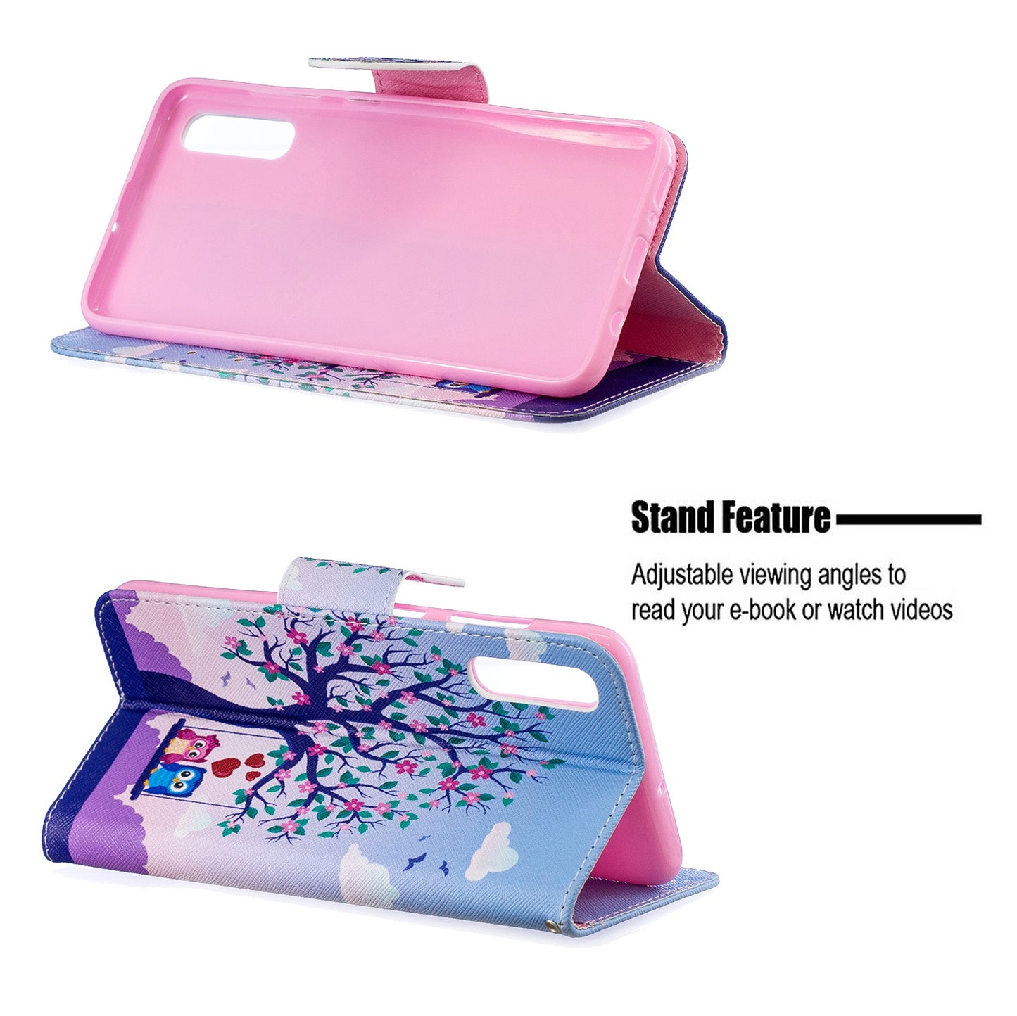 For Samsung Galaxy A70 Pattern Printing Leather Stand Wallet Case