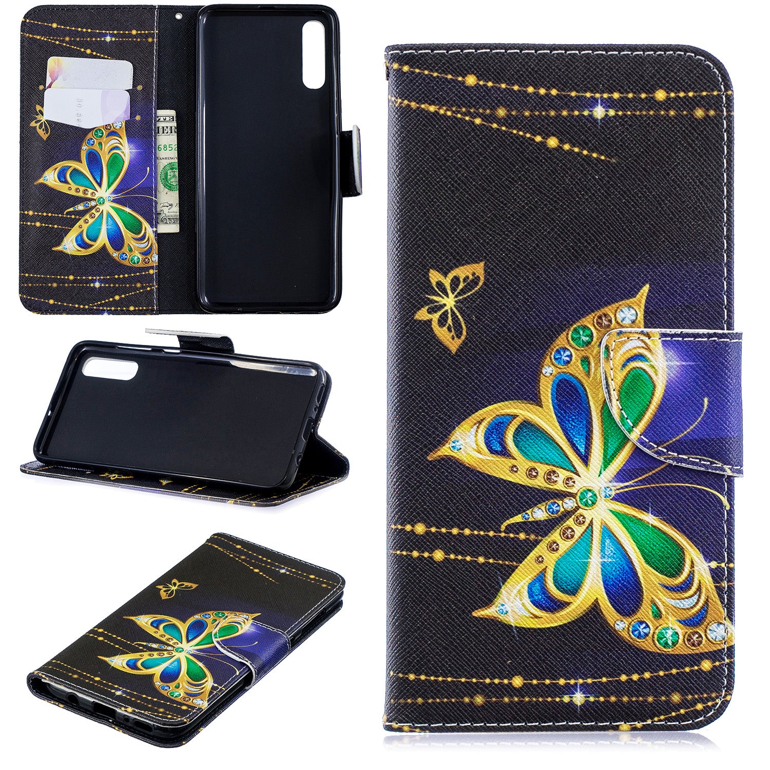 For Samsung Galaxy A70 Pattern Printing Leather Stand Wallet Case