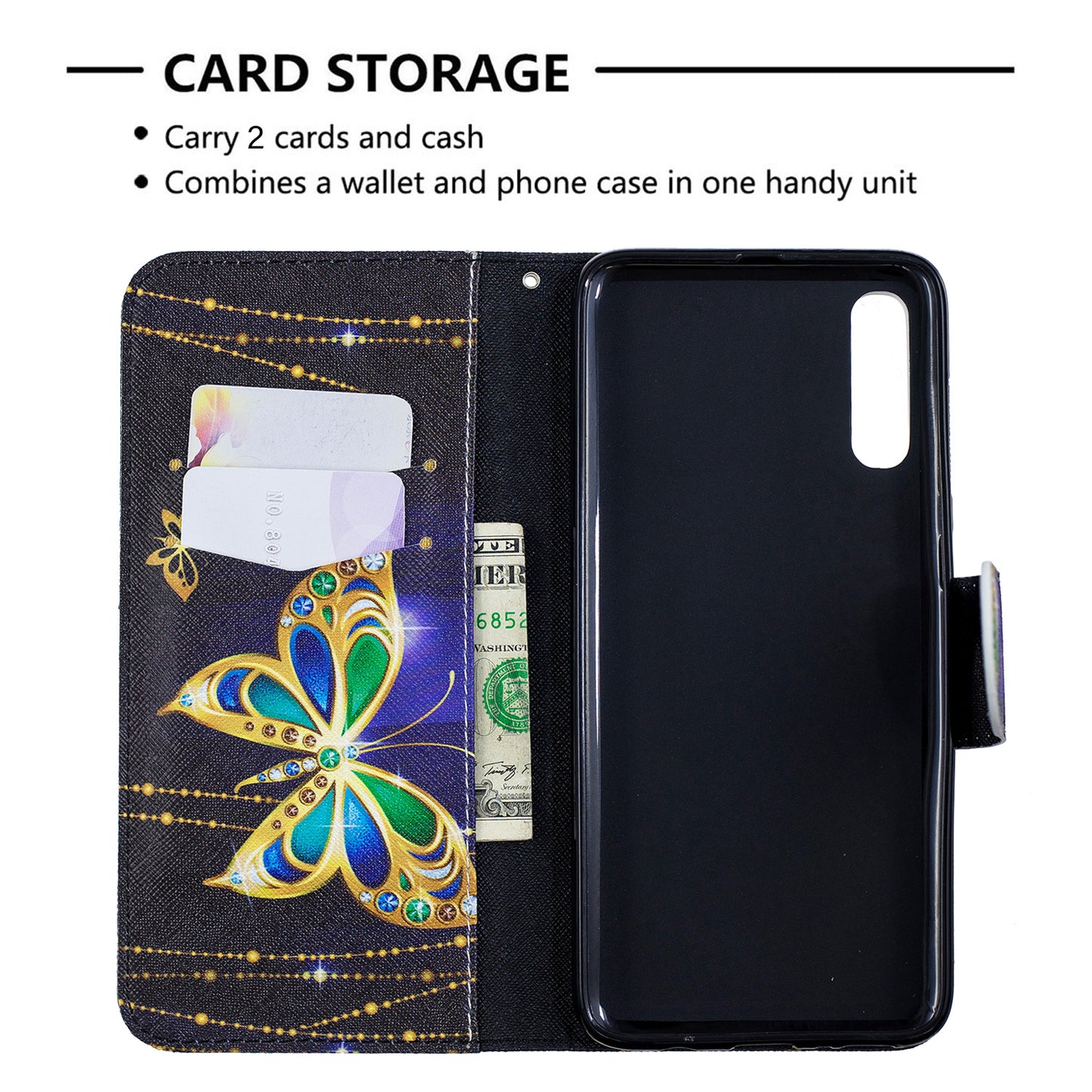 For Samsung Galaxy A70 Pattern Printing Leather Stand Wallet Case