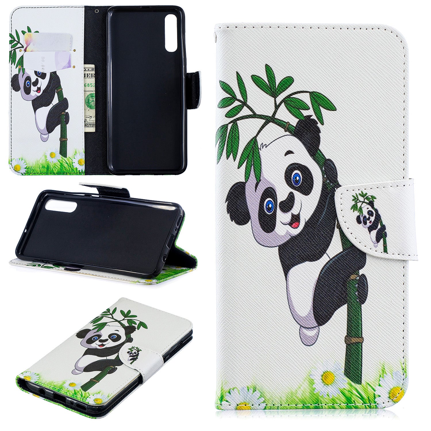 For Samsung Galaxy A70 Pattern Printing Leather Stand Wallet Case