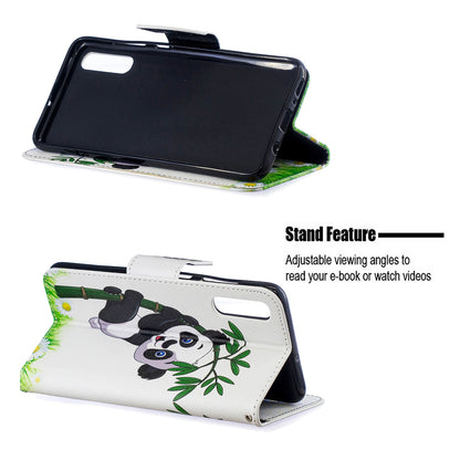 For Samsung Galaxy A70 Pattern Printing Leather Stand Wallet Case