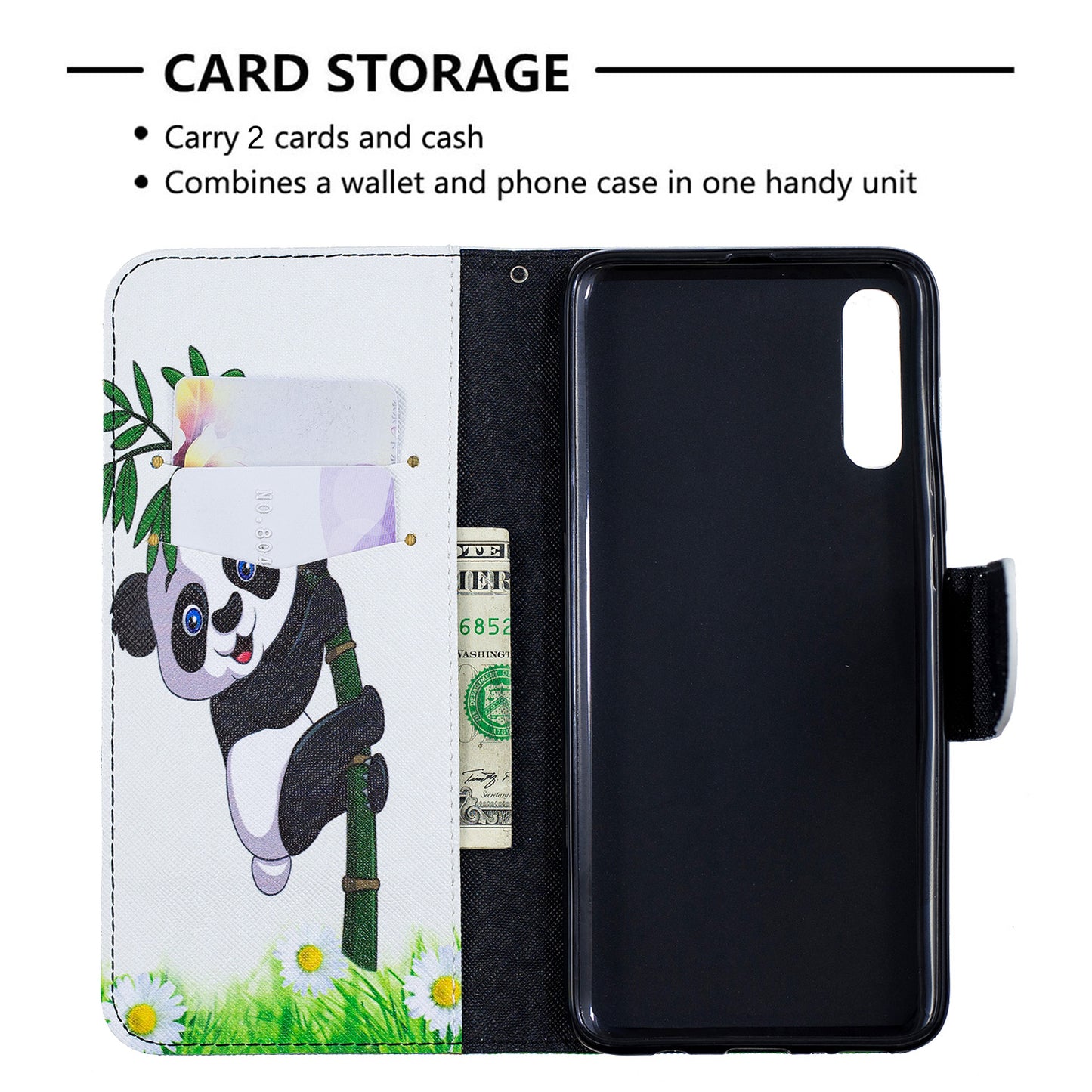 For Samsung Galaxy A70 Pattern Printing Leather Stand Wallet Case
