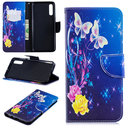For Samsung Galaxy A70 Pattern Printing Leather Stand Wallet Case