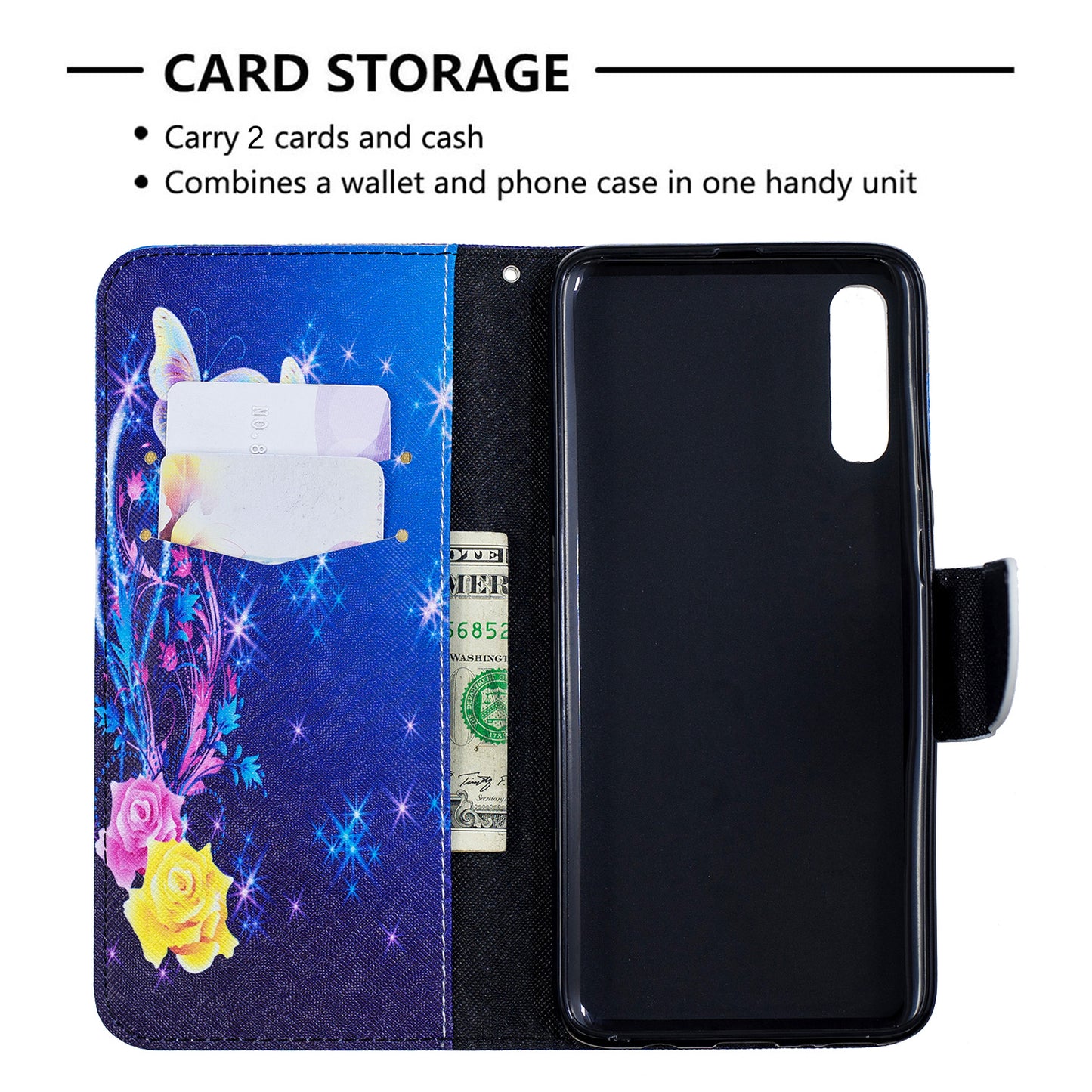 For Samsung Galaxy A70 Pattern Printing Leather Stand Wallet Case