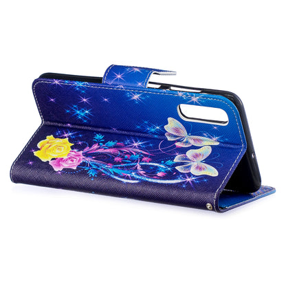 For Samsung Galaxy A70 Pattern Printing Leather Stand Wallet Case