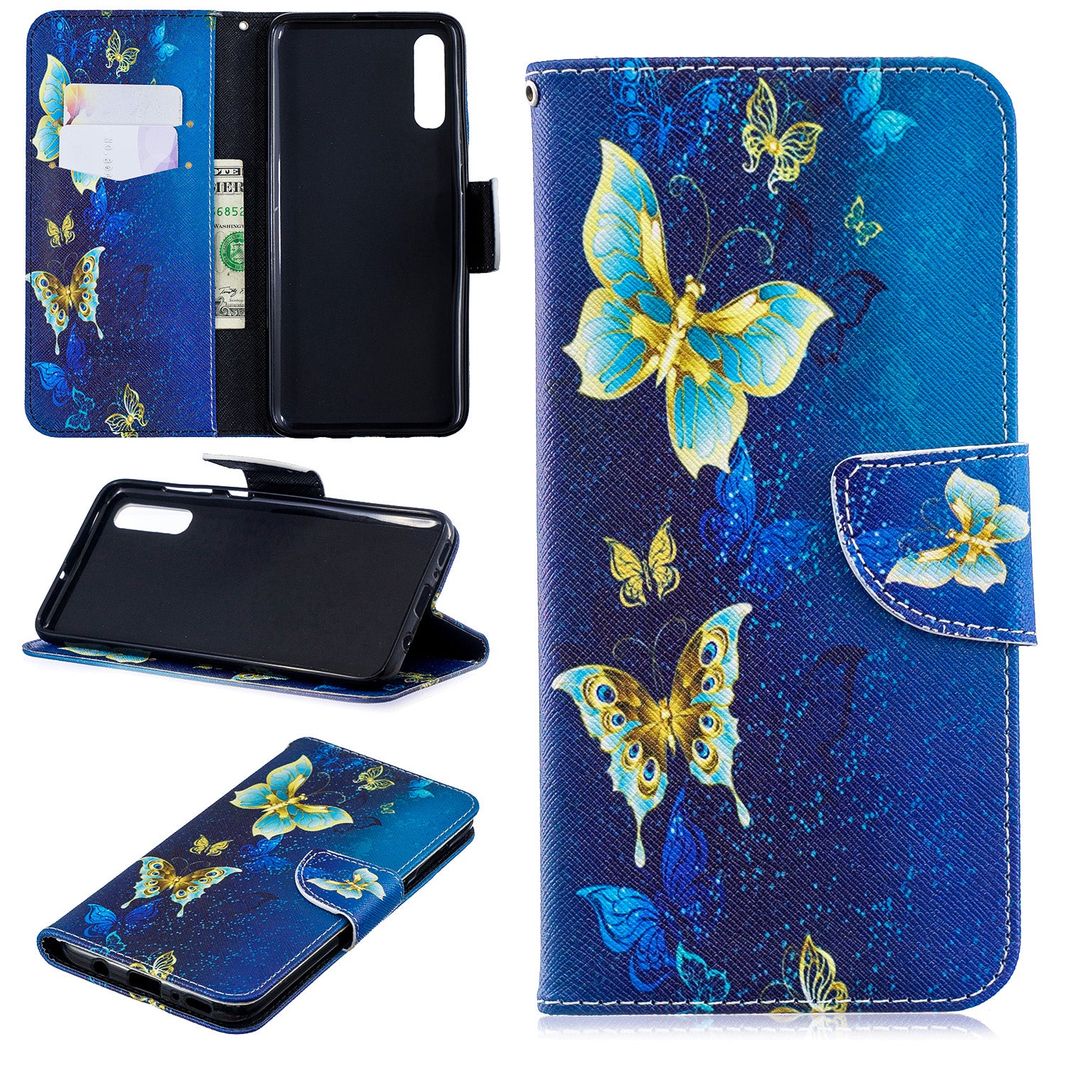 For Samsung Galaxy A70 Pattern Printing Leather Stand Wallet Case