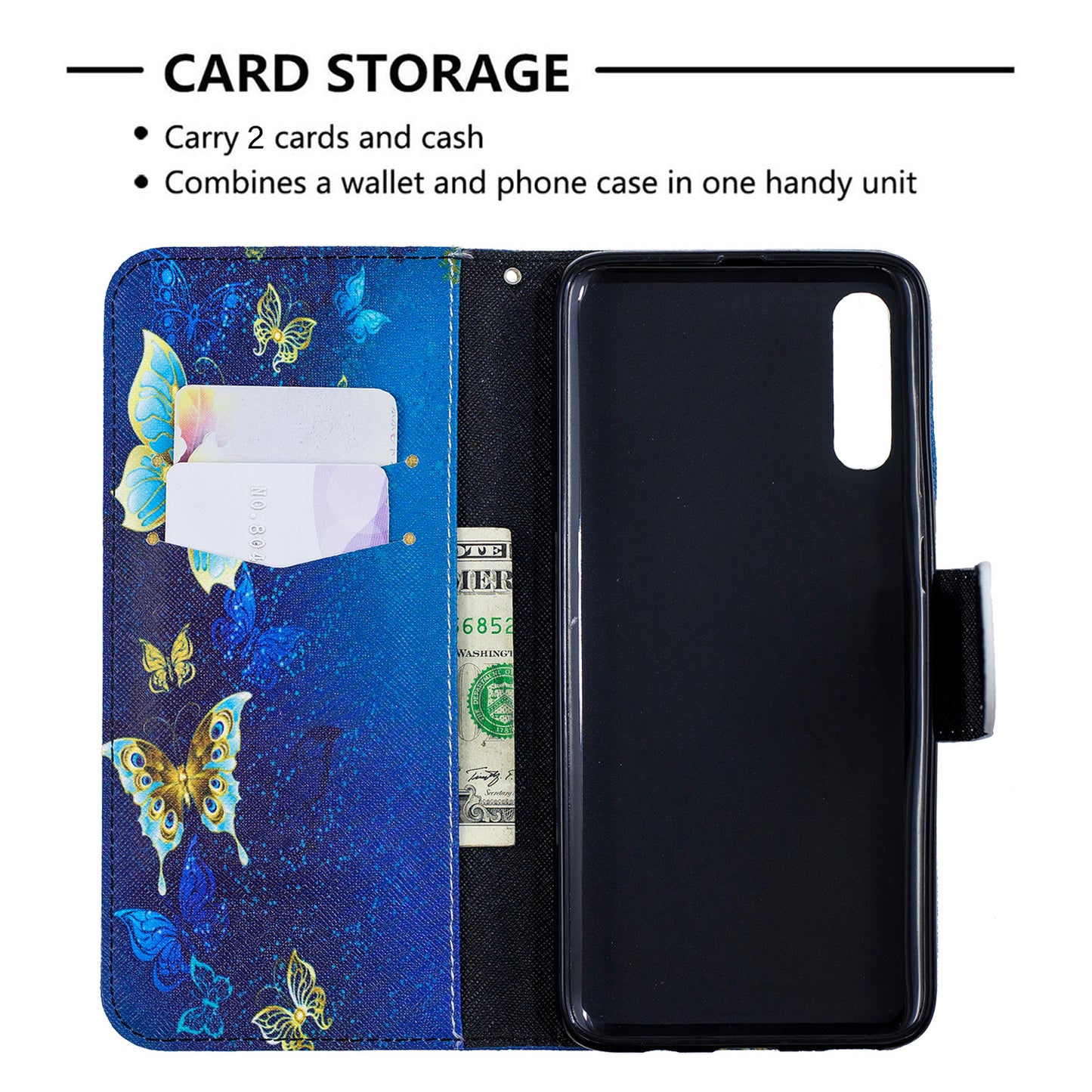 For Samsung Galaxy A70 Pattern Printing Leather Stand Wallet Case