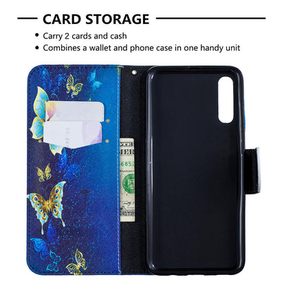For Samsung Galaxy A70 Pattern Printing Leather Stand Wallet Case