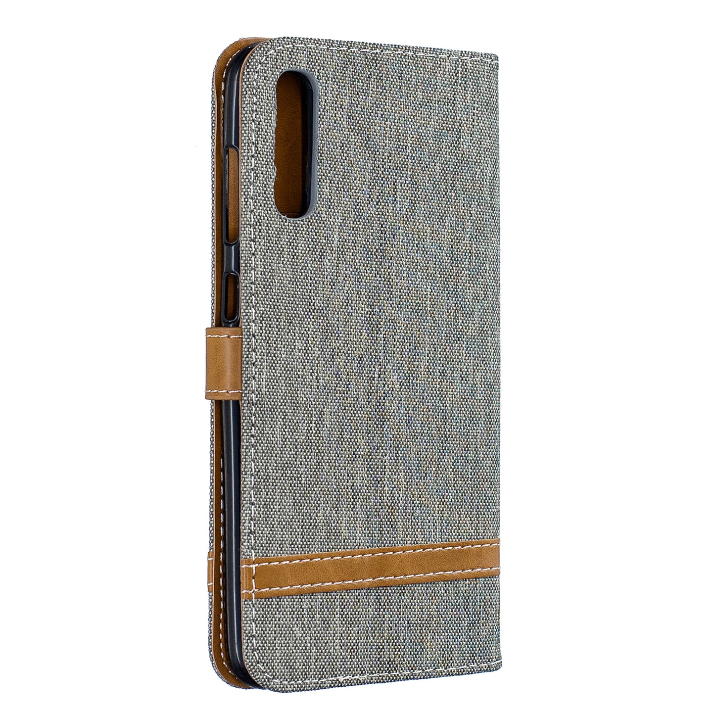 Two-tone Jean Cloth PU Leather Flip Case for Samsung Galaxy A70