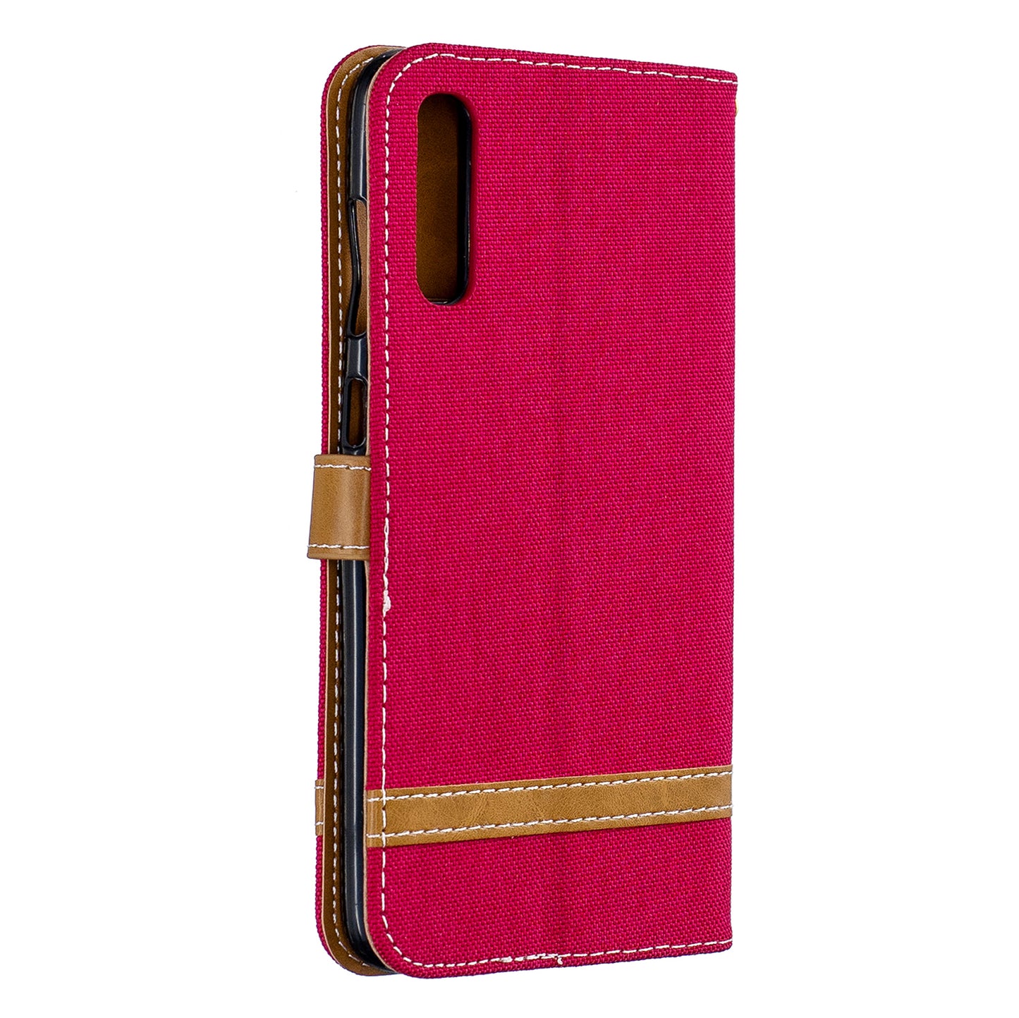 Two-tone Jean Cloth PU Leather Flip Case for Samsung Galaxy A70