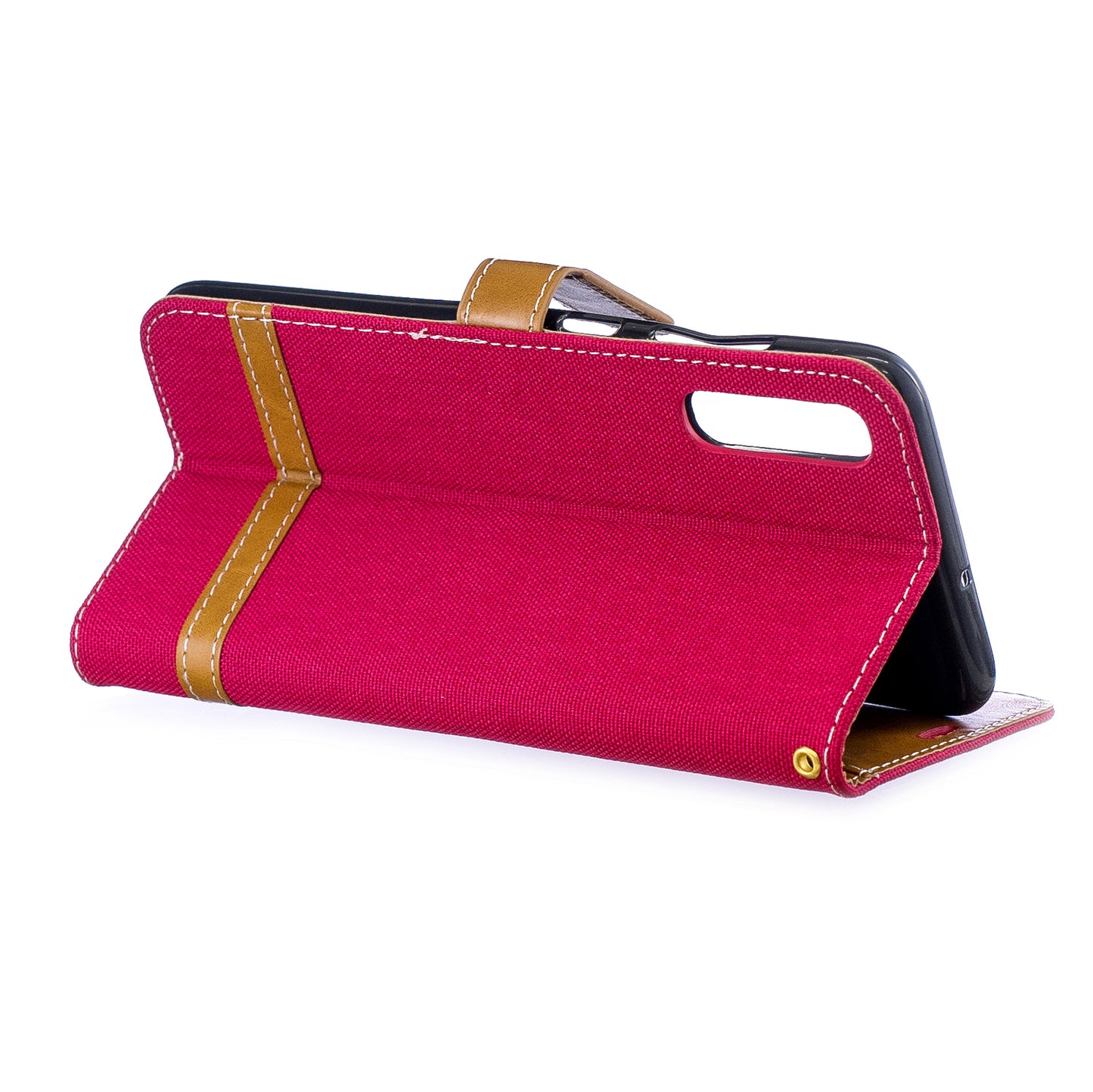 Two-tone Jean Cloth PU Leather Flip Case for Samsung Galaxy A70