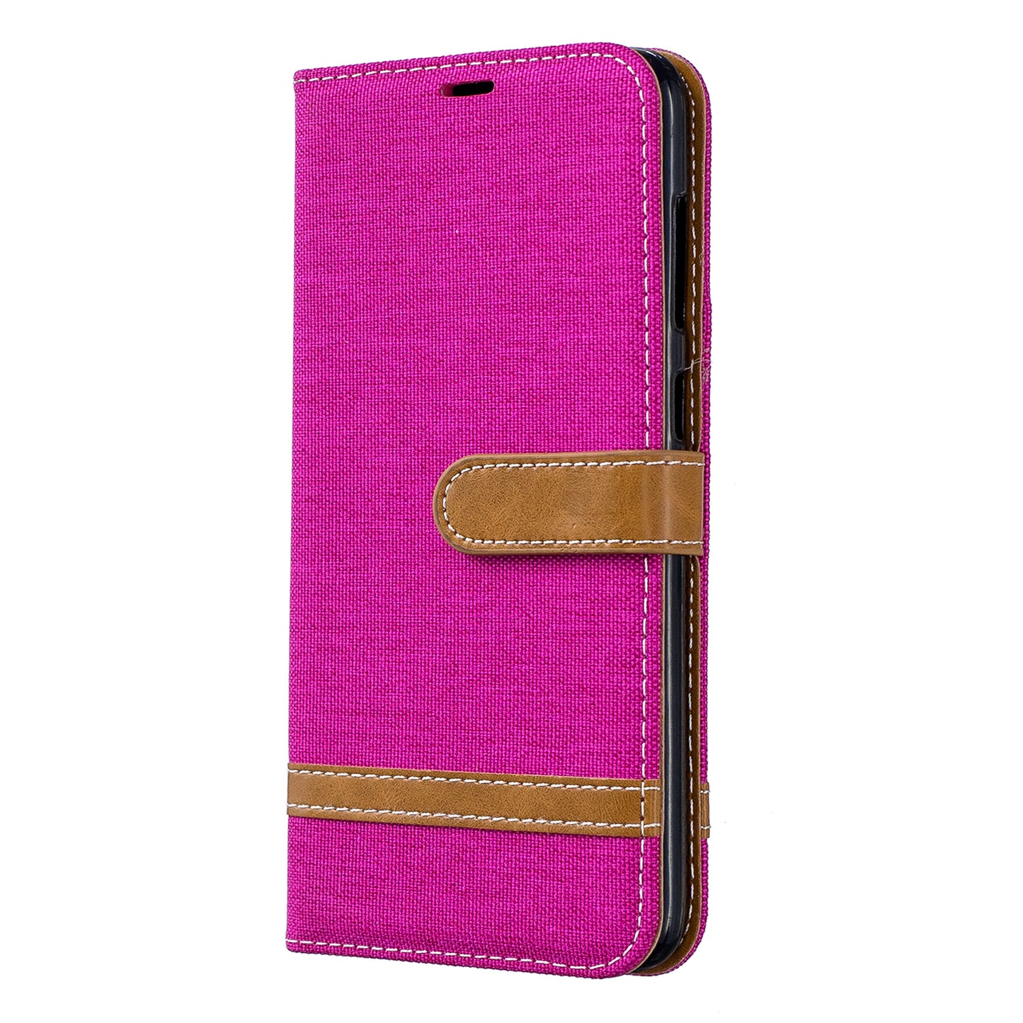Two-tone Jean Cloth PU Leather Flip Case for Samsung Galaxy A70